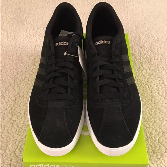 ADIDAS Women’s NEO Courtset Sneaker. Black/Black - Picture 3 of 6